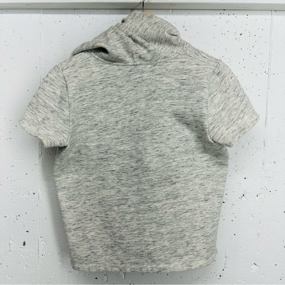 Madewell Size Small Gray Lace Up Short Sleeve Sweatshirt - Picture 7 of 10